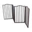 Barrière pour animaux autoportante en bois massif pour portes et escaliers, brun foncé