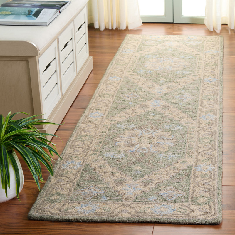 Heritage Hand Tufted Wool Floral Indoor Rug, Runner 2'3" x 8'