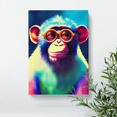 Neon Monkey No.4 - Wall Art