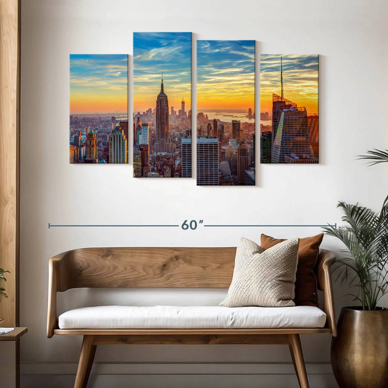 Nicci New York Sunset Sky, 32" H x 52" W