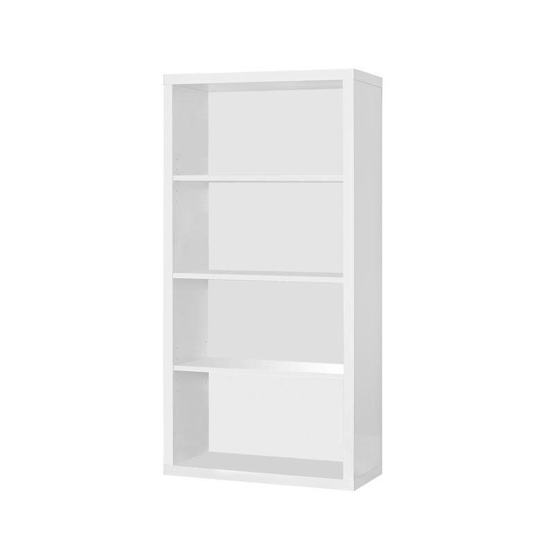Bookshelf Bookcase Etagere 5 Tier 48"H Office Bedroom Laminate Contemporary Modern, White