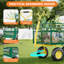 Chariot de jardin 3 en 1 robuste en acier, à tirer, avec panneaux latéraux amovibles, roues de 10/13 pouces et capacités de charge multiples pour le transport de terre, d'outils et de plantes.-134781055-134781056