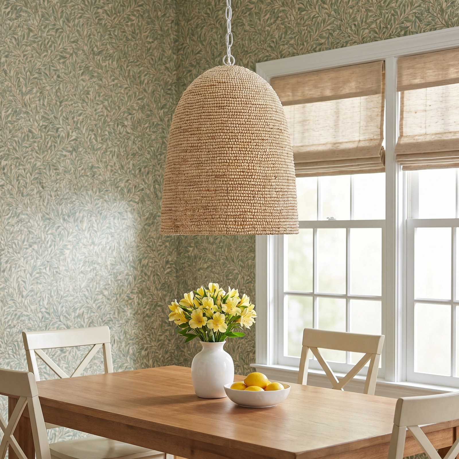 Preston Single Light Wood Dimmable Pendant