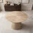 Wooden dining table, modern round kitchen dining table