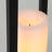 1 Light H16" Modern Matte Black Solar Lantern With Candle Shape Outdoor Light Decorative Portable Hanging Led Lights For Patio Camping-121782015
