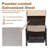 Adjustable Patio Recliner Chair Metal Outdoor Lounge Chair With Flip Table Push Back, Adjustable Angle, Removable Cushions, Support 350Lbs, Beige-1500343680
