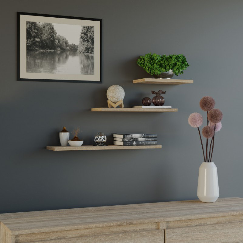 Joetta 1.8 cm H x 15 cm W Standard Bookcase, Natural