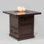 Table de foyer carrée avec couvercle en acier inoxydable