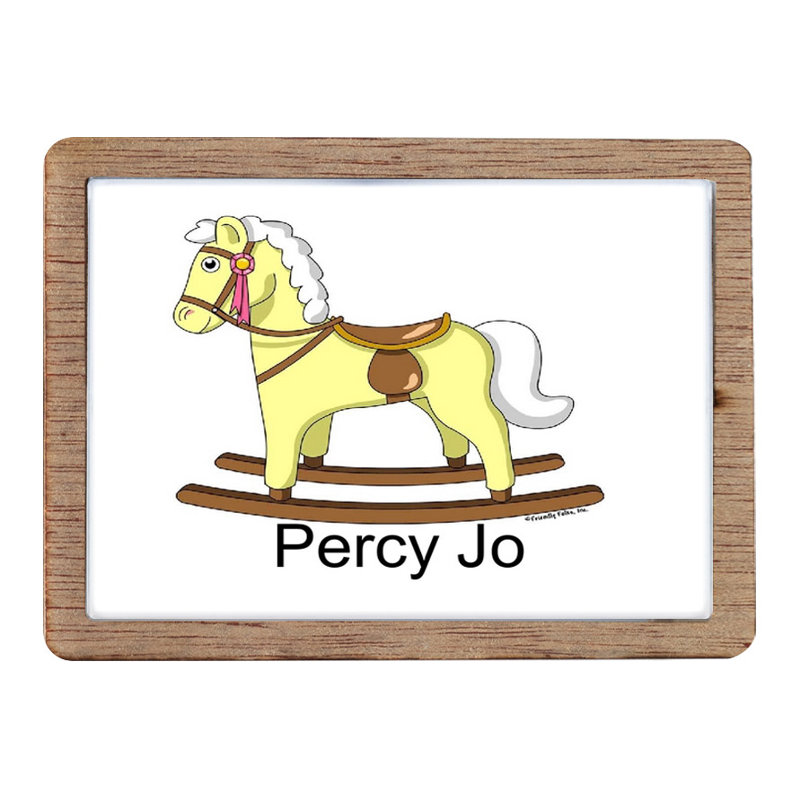 Magnet en bois personnalisé pour cheval à bascule - excellent cadeau!, Oui
