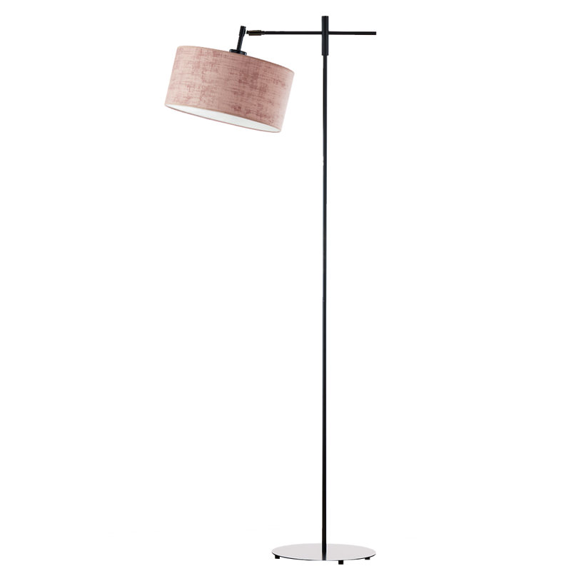 Ayja 145cm Swing Arm Floor Lamp, Pink/White, Black