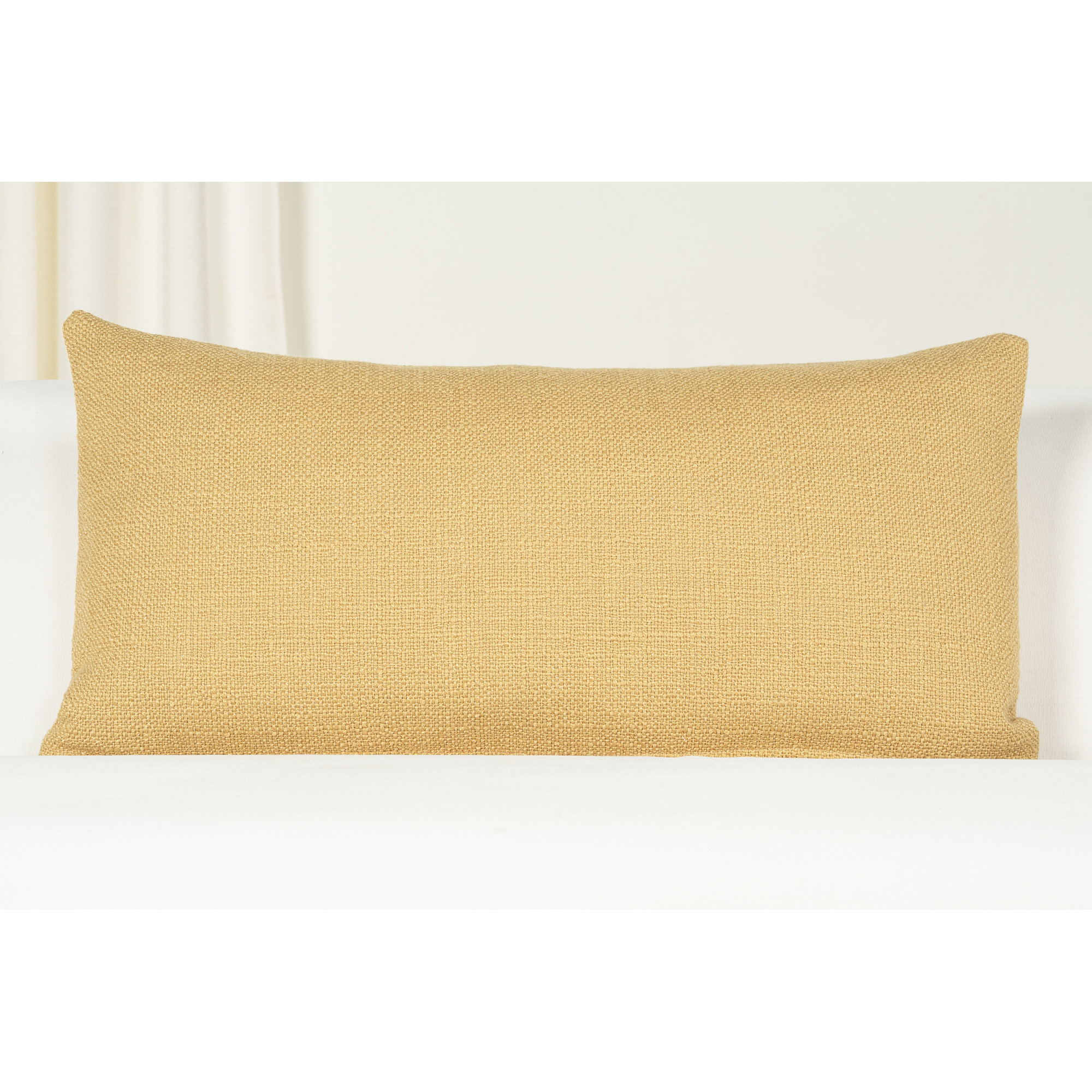 Birch Lane Coolidge Throw Pillow Lumbar, Yellow, Polyester