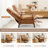 Penning Walnut Breathable Leather Push-Back Recliner-102834351