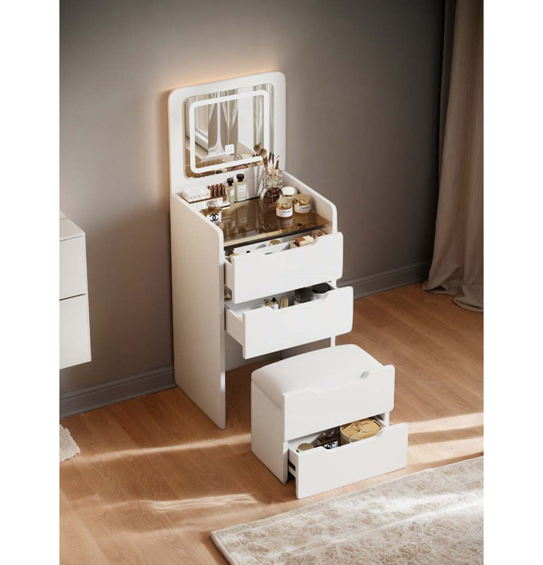 (48CM) Meuble-lavabo 3 en 1 avec miroir Plip