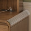 Meuble-lavabo moderne en noyer de 39 po avec miroir à 3 lumières DEL réglables et station de charge multi-ports, 5 tiroirs et tablettes de rangement ouvertes-131076654