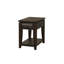 Table de chevet traditionnelle avec compartiment de rangement - bois massif et glissières latérales au fini foncé de 26,27 po de profondeur et de 17,96 po de largeur