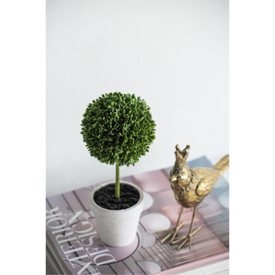 Mini pot en fausse topiaire crème - Décoration attrayante pour la maison et la salle à manger de 3 bureaux améliorés