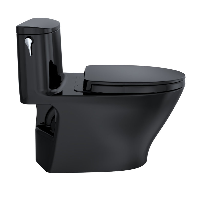 TOTO® Nexus® 1G® One-Piece Elongated 1.0 GPF Universal Height Toilet with SS124 SoftClose Seat, WASHLET+ Ready, Ebony, Ebony