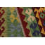 Tapis oriental en laine vert / brun / rouge fait à la main 3 pi 3 po x 4 pi 11 po Madee