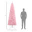 8FT Tall Unlit Slim Pencil Douglas Fir Artificial Christmas Tree With 1168 Realistic Branch Tips