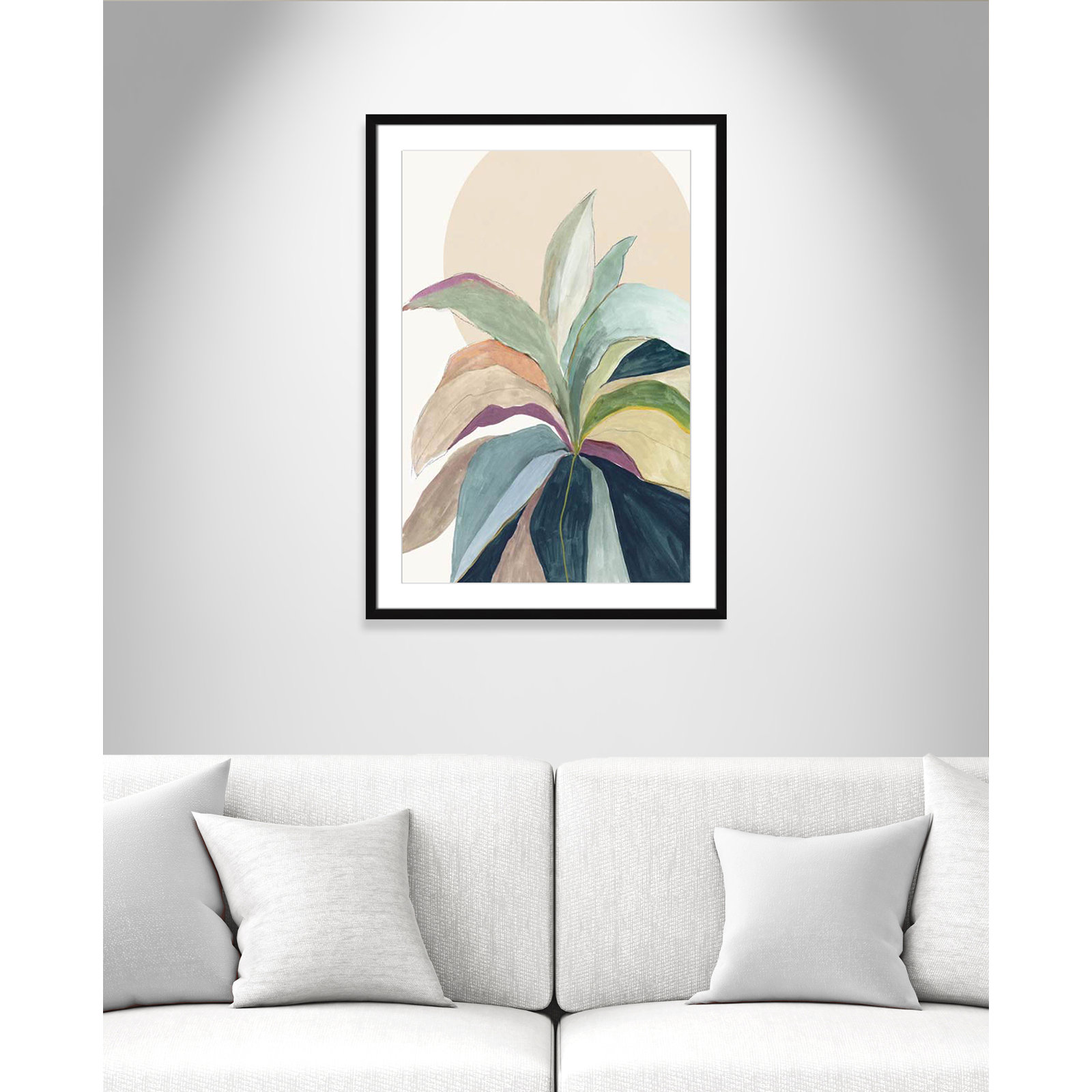 Sherbrooke Sunny Bright Leaves II by Asia Jensen Print, 35.5" H x 25.5" W x 1.25" D, Yes, Black Single Picture Frame