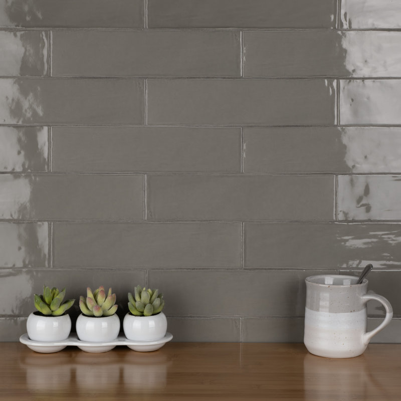 Chester 3" x 12" Ceramic Field Tile in Grey