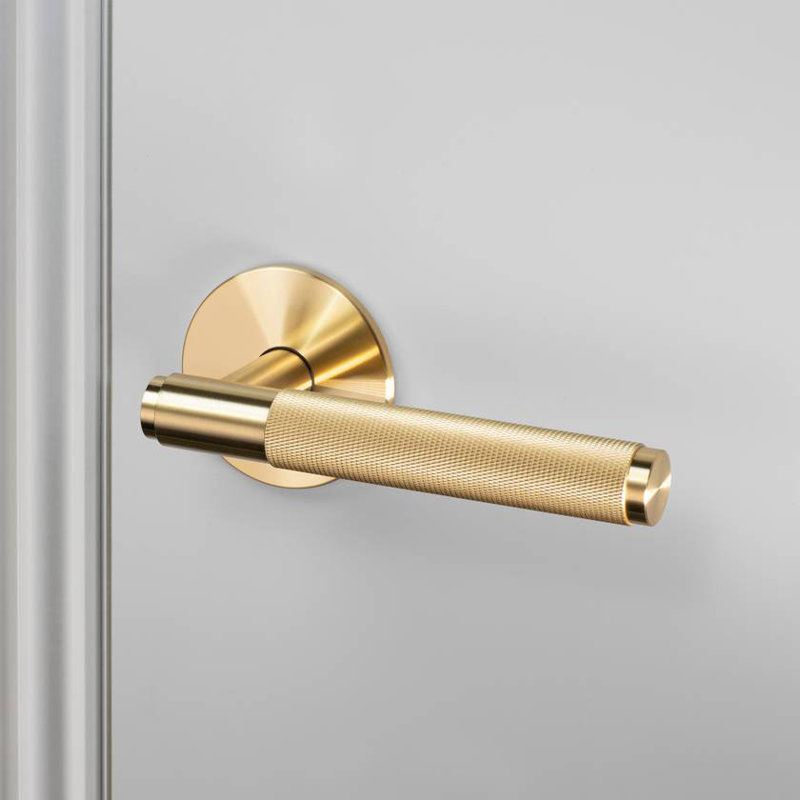 Door Handle / Conventional / Privacy / Cross, Brass