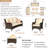 Lovall Premium All-Weather Wicker 8 - Person Patio Conversation Set with Cushions-2129882368