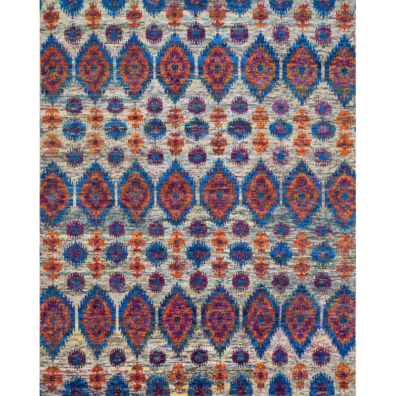 Dallis Silk Ikat Indoor Rug, Rectangle 2' x 3'