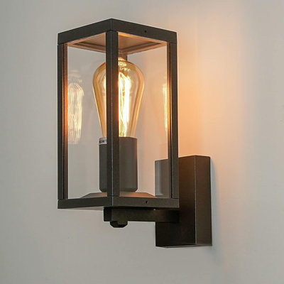 Matte Black 27cm H Outdoor Sconce