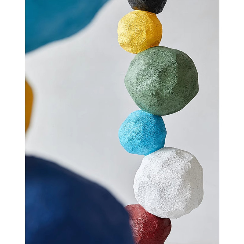 Objets décoratifs en plastique renforcés en fibre de verre peints de forme moderne