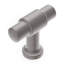 Poignée en T de la collection Piper - nickel satiné 1-5 / 8 "x 5/8" - Quincaillerie de style Mid-Century pour tiroirs et armoires-50259993
