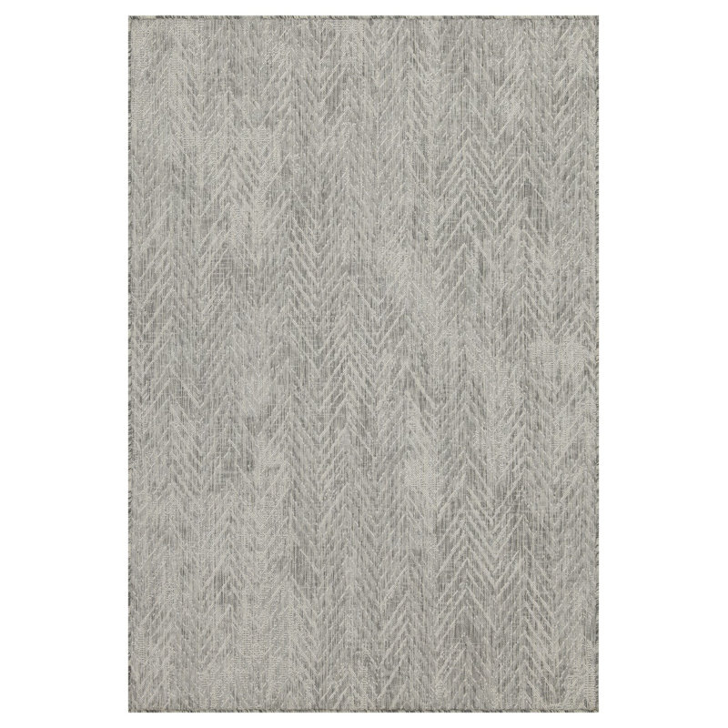 Silver Indoor/Outdoor Area Rug, 2 Ft. 7 In. X 7 Ft. 3 In., Runner 2'7" x 7'3"