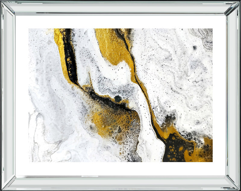 Marble 2 - Single Picture Frame Print, Bevelled Mirror, 223.52 cm H x 172.72 cm W