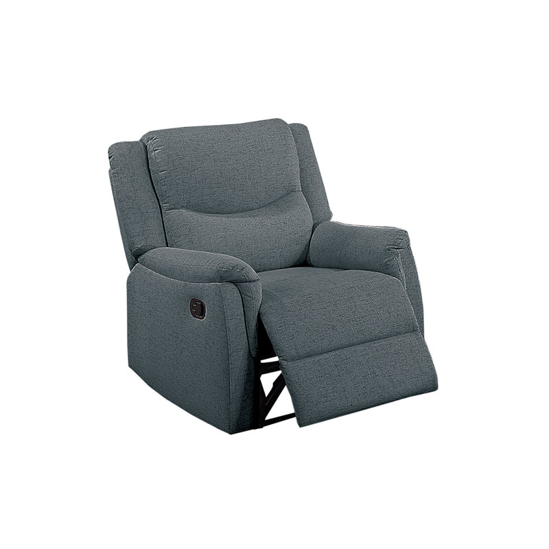 Sharnele Upholstered Recliner, Dark Gray Burlap