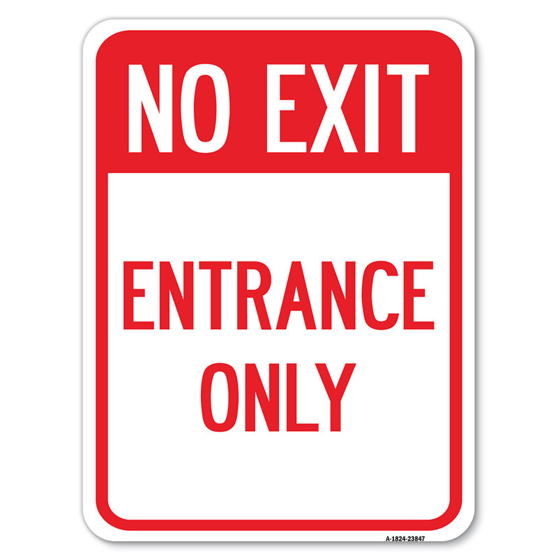 Pas d'entrée de sortie seulement / 23847, H 24 po x l 18 po x p 1 po