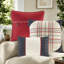 Ensemble de literie de courtepointe rouge rustique, polyester, style maison de campagne confortable pour la maison