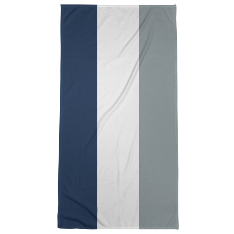Bath Towel, Dark Blue/Dark Gray/Light Gray