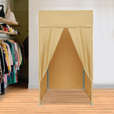 Cabine d'essayage pliable, vestiaire d'intimité autoportant, vestiaire portable (P 39,37 po x l 39,37 po x H 78,74 po)