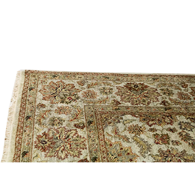 Tapis gris et gris noué à la main de haute qualité