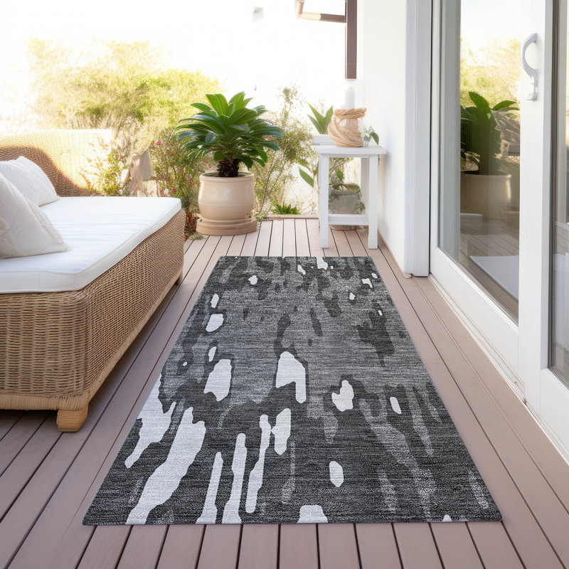 Aleighna Area Rug with Non-Slip Backing, Runner 2'3" x 7'6"