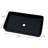 Modern Black Rectangular Vessel Ceramic Bathroom Sink 24"x13.5", Smooth Surface, Easy To Wipe, Indoor And Outdoor, Countertop Installation Acid - Suitable For Setup