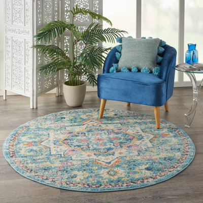 Tapis oriental bleu clair / beige Verda