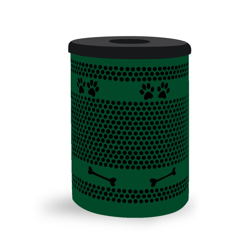 Poubelle 32 gallons BarkPark, Vert