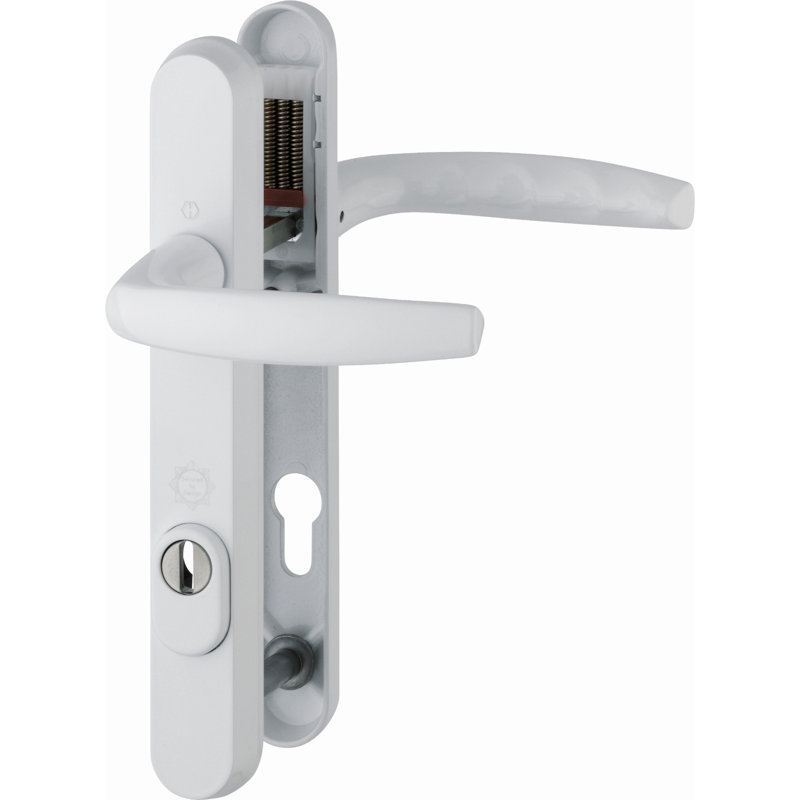 Keyed Right Hand Door Handle, Diamond White