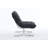 Mid-Century Modern Faux Leather Bauhaus Inspired Chrome Leg Lounge Chair-1227648489