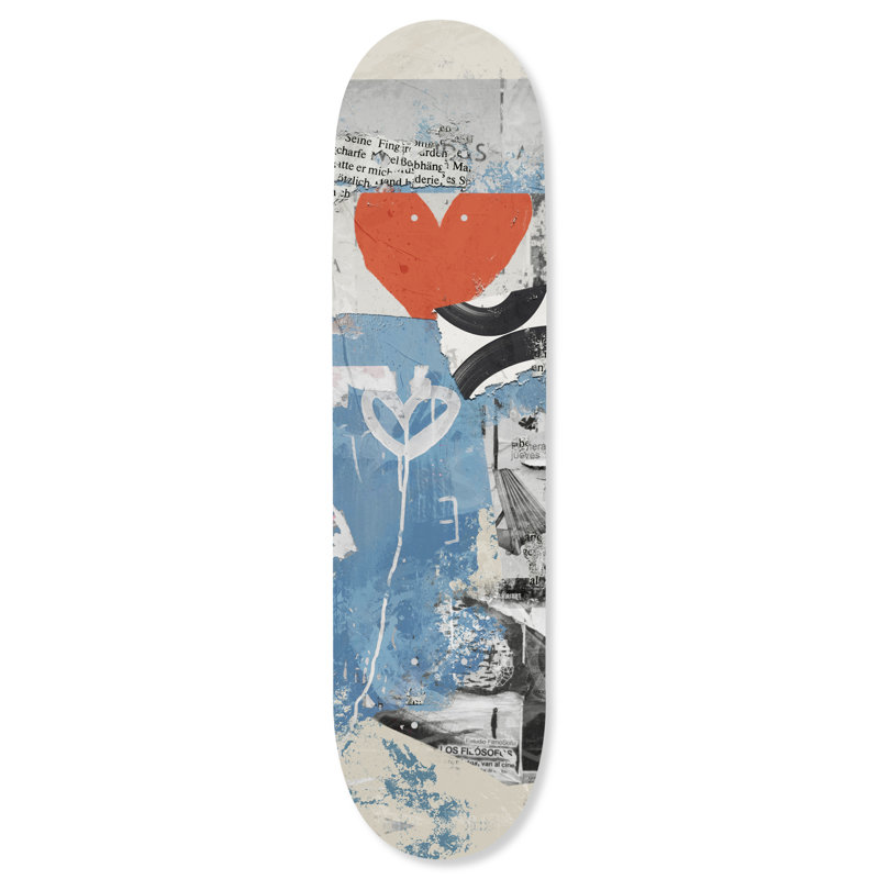 «Notoriart Modern Abstracts Acrylique», planche à roulettes, 1 pièce 8 po x 32 po, «Love on the Fly»