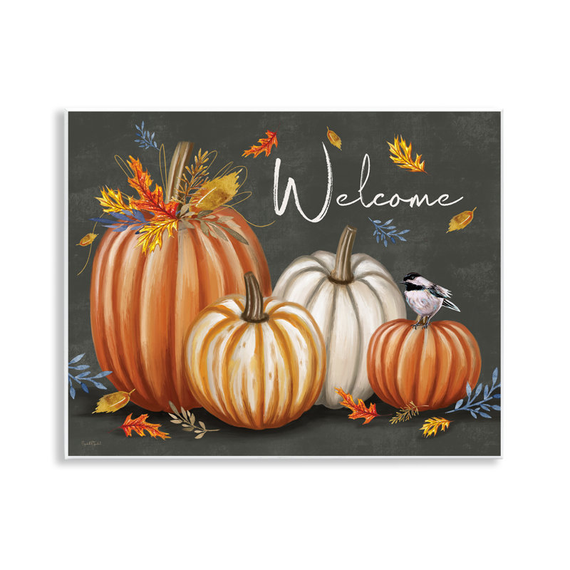  Art mural "Welcome with Autumnal Pumpkins" par Elizabeth Tyndall