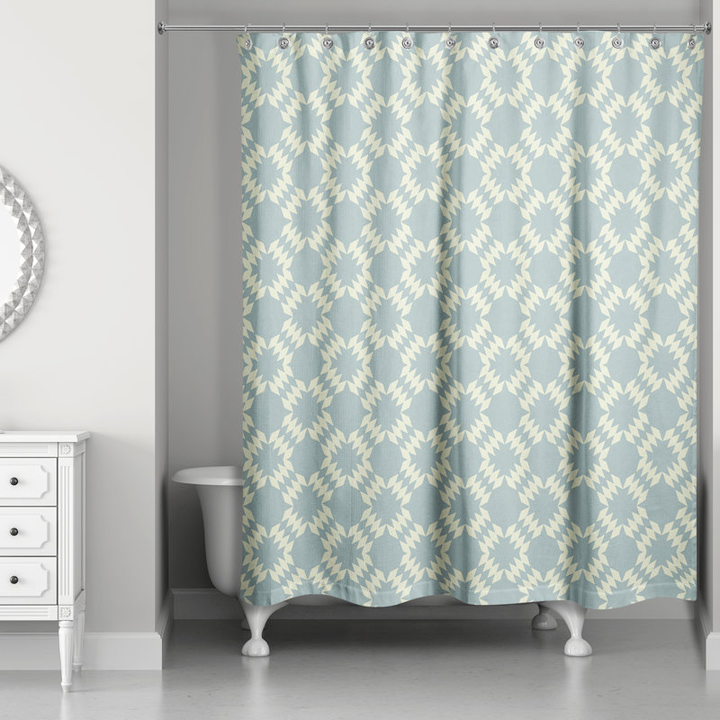 Rideau de douche simple Thorin, Gris / Beige