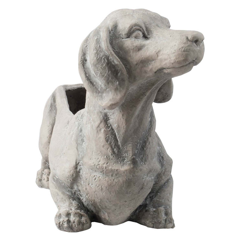 Pot à fleurs statue de chien Moores