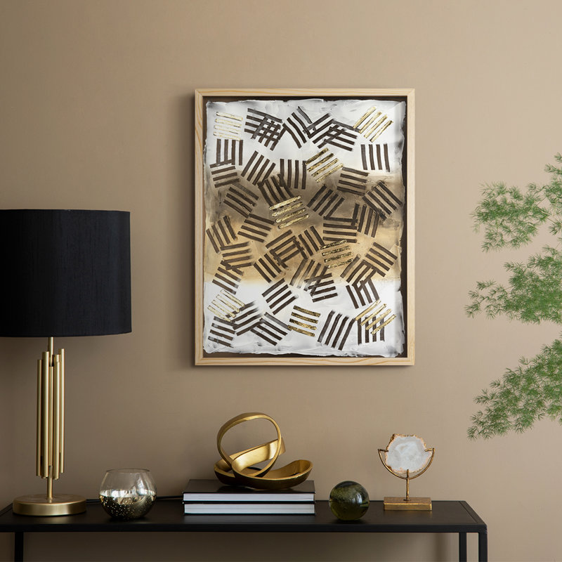 Raffia Palm II, reproduction encadrée - bois massif, H 30 po x l 24 po